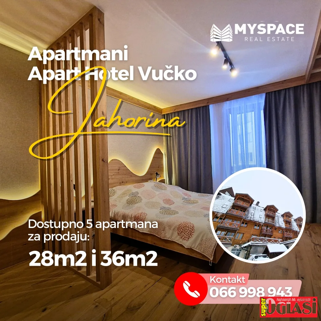 Luksuzni apartmani kompletno opremljeni u Apart Hotelu Vučko, 28-36m2
